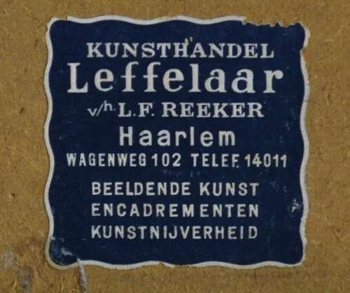 Vintage original hand coloured etching - Stadstimmerhuis/Galgenwater Leiden 1932 H E ROODENBURG