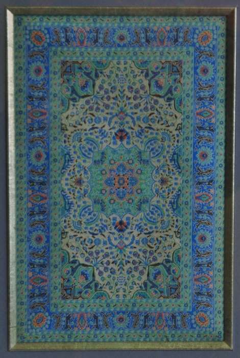Framed decorative art piece - Persian carpet designs
