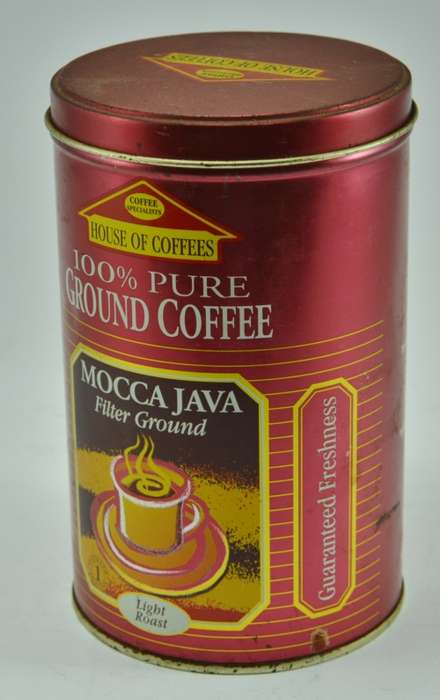 Set of 3 Collectible Contemporary House of Coffees Tins - Espresso, Mocca Java and Jamaica