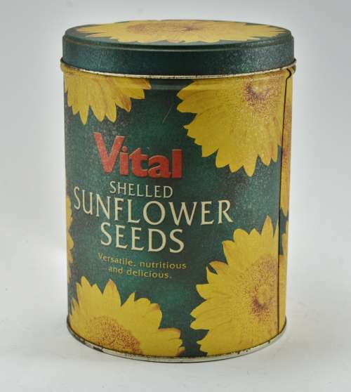 Vintage Collectible Vital Shelled Sunflower Seeds Tin