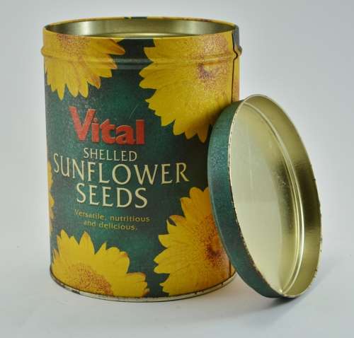 Vintage Collectible Vital Shelled Sunflower Seeds Tin