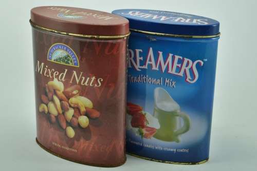 Collectible Pair of Tins - Nutcracker Valley Mixed Nuts and Streamers Traditional Mix