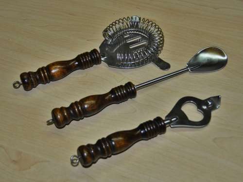 Set of three vintage bar utensils made in Taiwan