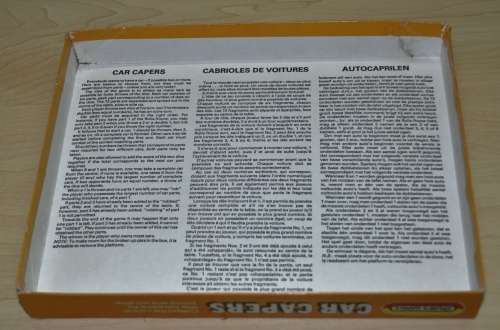 Retro, Vintage, collectible Car Capers Game 1984 J. W. Spears and Sons PLS, Printed in England