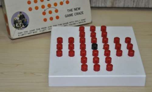 Vintage, Collectible Hi-Q Strategy Game No. 6920 c1970 by Kohner Bros. Made in the US