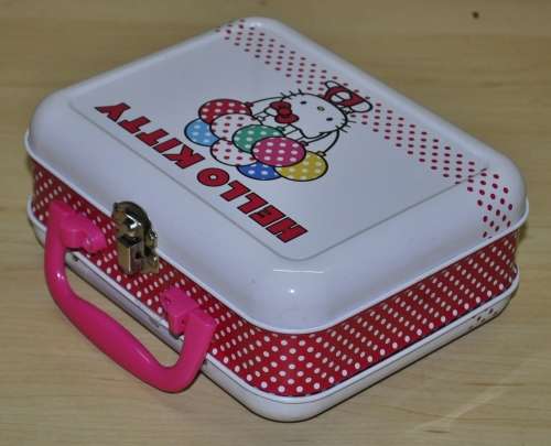 Contemporary Collectible Hello Kitty with Balloons Tin Lunch Box Licensed by Sanrio 2012