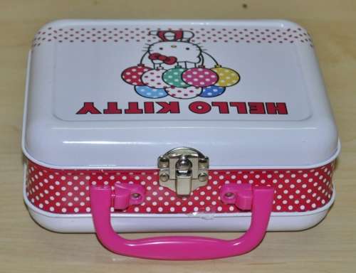 Contemporary Collectible Hello Kitty with Balloons Tin Lunch Box Licensed by Sanrio 2012