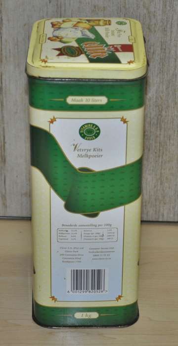Collectible, Vintage Clover Elite Fat Free Instant Milk Powder Tin (1 Kg)