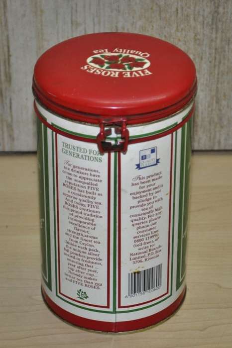 Vintage, Collectible Five Rose Quality Tea Tin