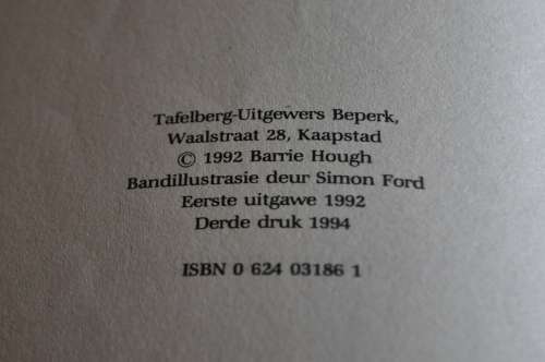 Vlerkdans by Barry Hough (ISBN 0624031861)