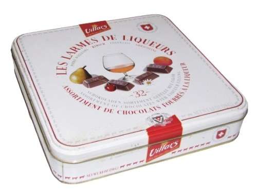 Collectible, Contemporary Villars Liqueur filled Chocolates Tin