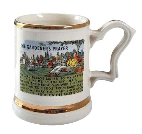 Vintage Prince William Warranted 22 ct Gold Trimmed Mug - The Gardener`s Prayer