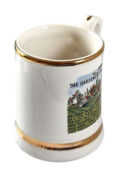 Vintage Prince William Warranted 22 ct Gold Trimmed Mug - The Gardener`s Prayer
