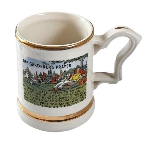 Vintage Prince William Warranted 22 ct Gold Trimmed Mug - The Gardener`s Prayer