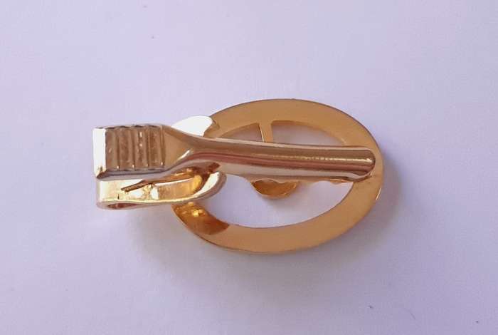 Vintage Gold Tone and Enamel Canadian Maple Leaf Cufflinks and Tie Clip