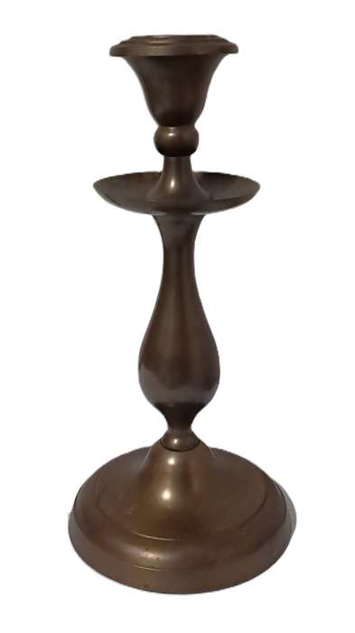 Large, Vintage Solid Brass Candlestick, Made in India
