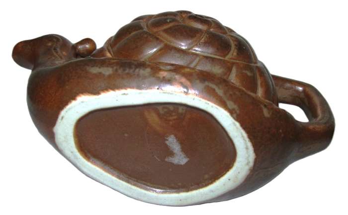 Vintage Brown Ceramic Snail Incense Burner
