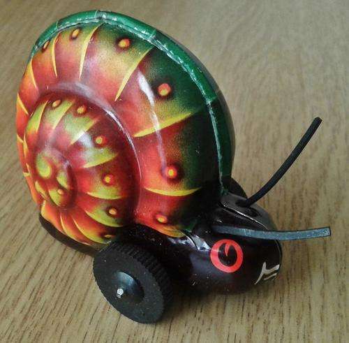 Vintage Lehmann Noli Snail #915 - West Germany - Friction Tin Toy