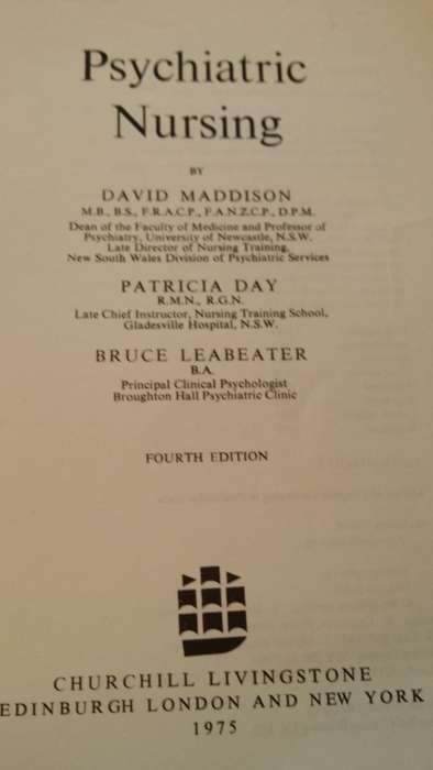 BOOKS - Psychiatric Nursing - Madison , Day and Leabeater