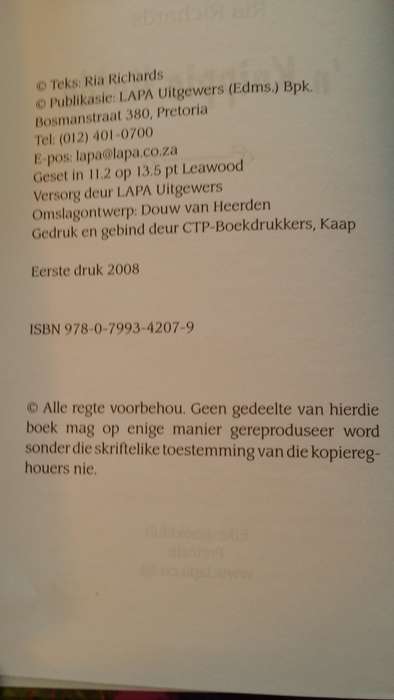 BOOKS - N Knippie Liefde - Ria Richards