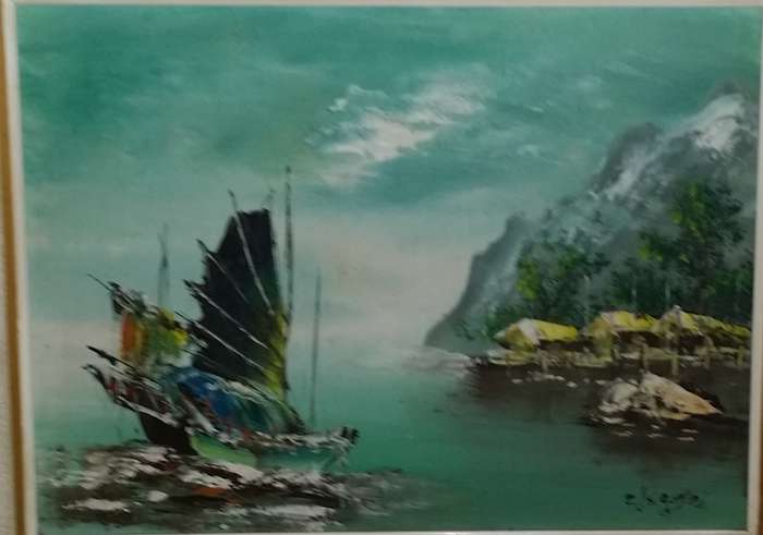 Art - Framed Original Painting - Signed by Artist 59 x 50 cm