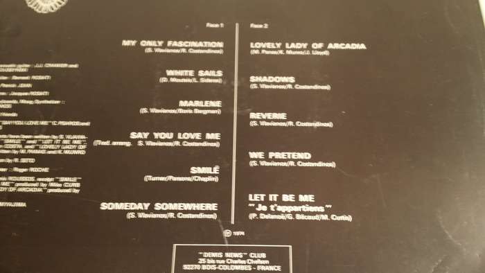 LP Vinyl Records -Demis Roussos My Only Fascination - Vintage