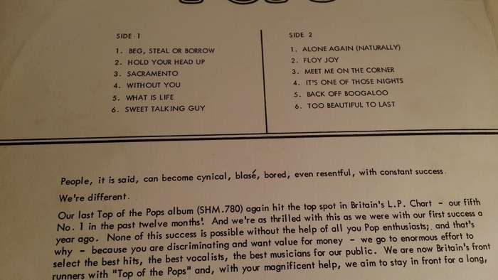 LP Vinyl Records -Top of the Pops