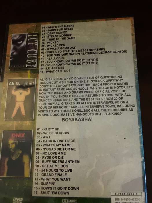 3 Malcs collection Ice cube , DMX , Ali G innit