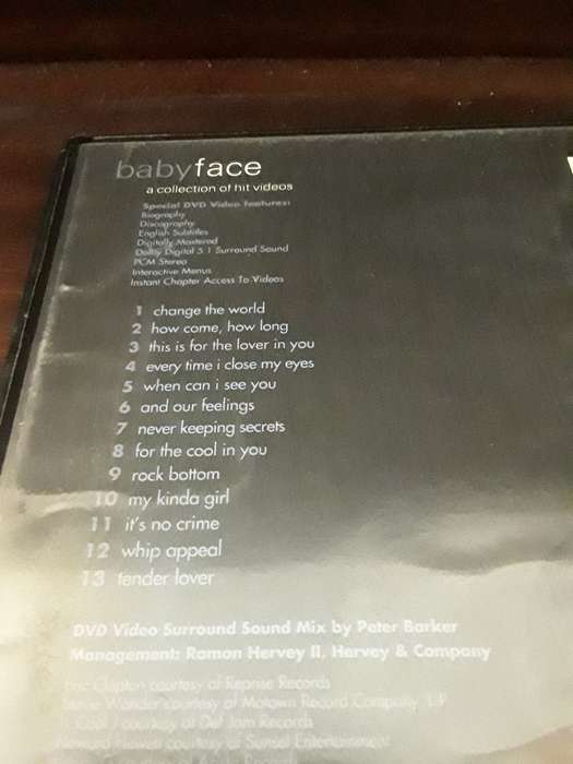 Music DVD -  Baby Face a collection of hit videos
