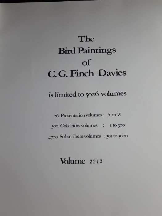 The  Bird Paintings of  C.G. Finch-Davies