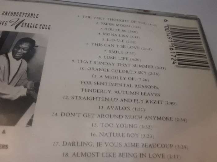 CD music -  Natalie Cole , unforgettable