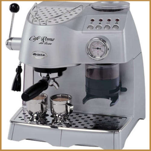 TOP OF THE RANGE Ariete Cafe Roma Deluxe Espresso/Cappuccino Maker with Built-In Coffee Grinder