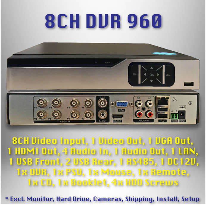 8 CHANNEL DVR CCTV SECURITY RECORDER