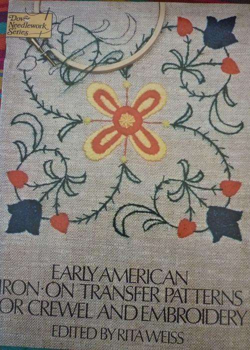 EARLY AMERICAN IRON-ON TRANSFER PATTERNS FOR CREWL AND EMBROIDERY