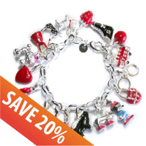 BEST BUYS - "Catherine" Silver Charm Bracelet & three charms of your choice (LOCAL 3-5 DAYS DELIVERY