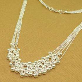 BEST BUYS - Silver Multistrand Necklace. PLUS FREE SHIPPING!!! In stock and ready to deliver!