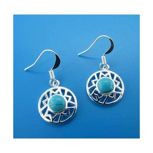 Silver Gemstone Greek Design Earrings. Beautifull and elegant!! Buy Now!! LOCAL STOCK