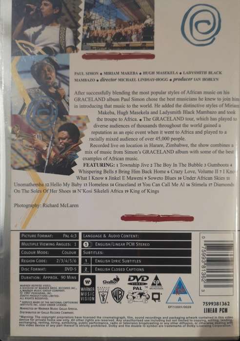 Paul Simon Graceland - The African Concert (DVD)