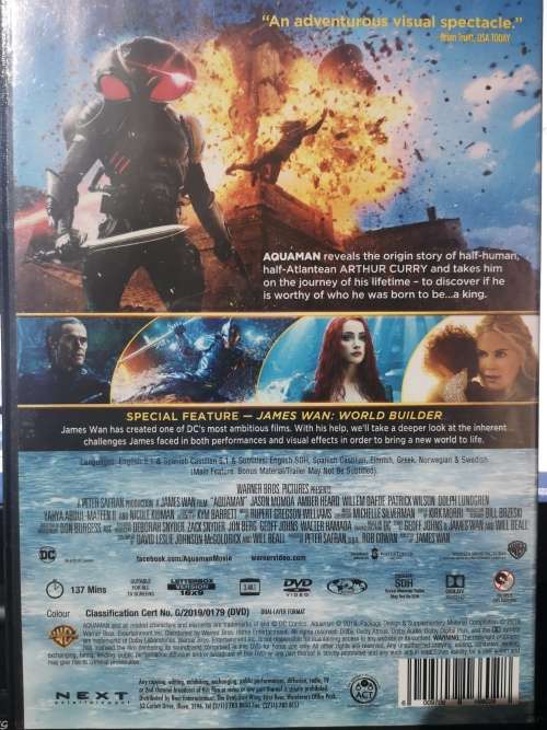 Aquaman (2018) (DVD) [New]