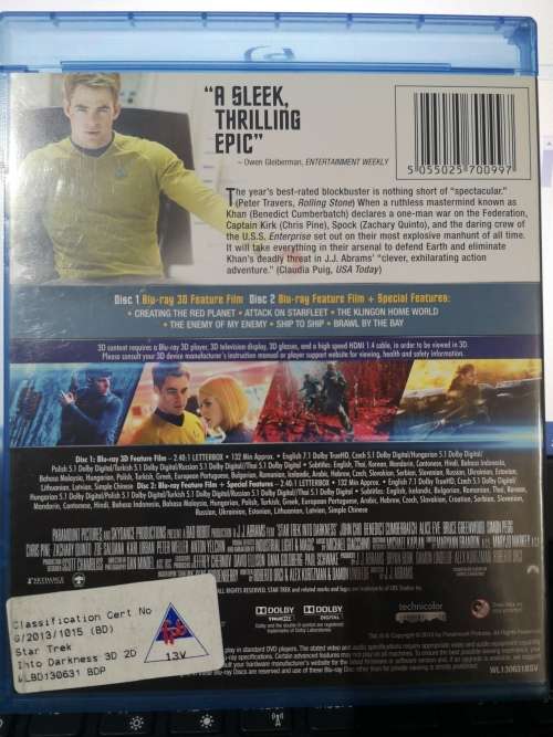 Star Trek - Into Darkness 3D (Blu-ray) (2-Disc) [New]