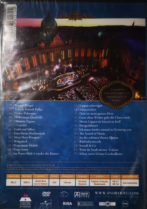 Andre Rieu - Live in Vienna (2007) (DVD) [New]