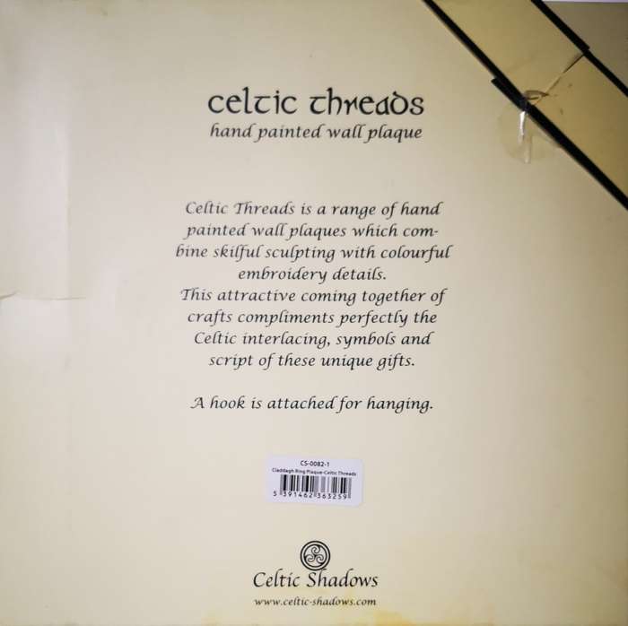 Celtic Threads - The Cladding Ring / Hand painted wall plaque