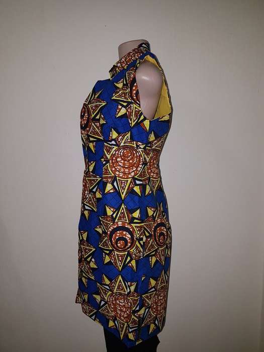 African Print Sleeveless Kimono (Ankara) by Ijay (Size: 8/S/32)
