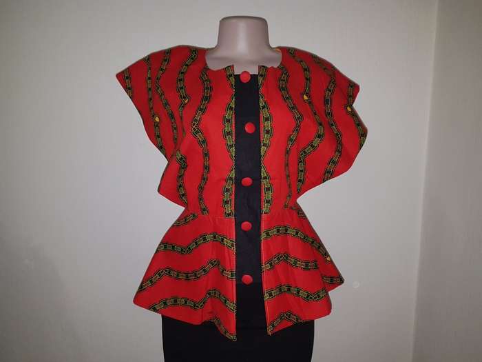 African Print Top (Ankara) by Ijay (Size: 8/S/32)