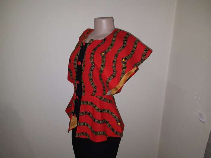 African Print Top (Ankara) by Ijay (Size: 8/S/32)