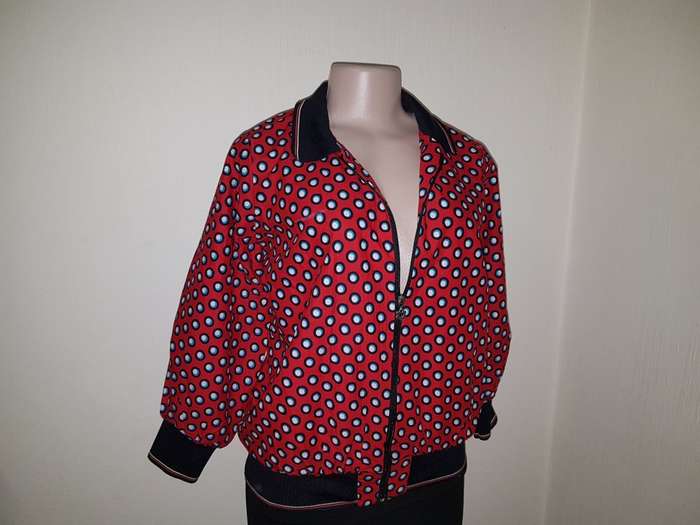 African Print Zip-Shirt (Ankara) by Ijay (Size: 12/L/36)