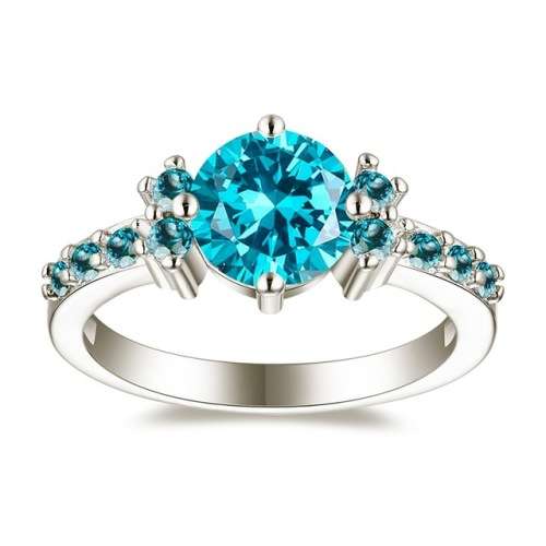 Sophisticated Stylish Simulated Diamond Ring