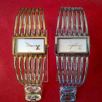 OUT OF THIS WORLD Louis Vuitton GOLD BRACELET STYLE watch - one of a kind!