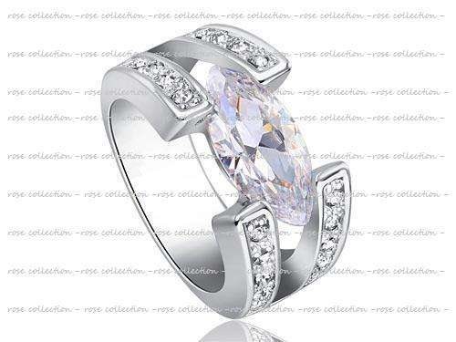 Breathtaking Huge 3carat Cr. Diamond Solitaire With Accents Wedding Engagement Ring size7.5/O/17,8mm