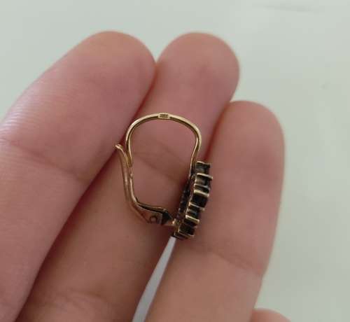 Gold plated 900 silver earrings